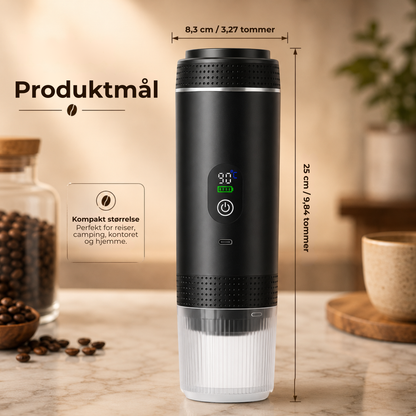 ReiseBrygger™ | 3-i-1 espressomaskin – oppladbar og selvoppvarmende