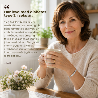 CareBrace™ | Elegant medisinsk ID-armbånd for diabetes