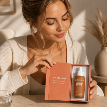 GoldenMuse™ | Få en naturlig solbrun glød på bare 3 dager!