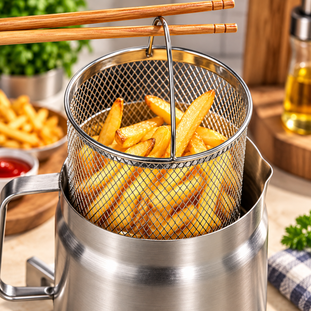 OilPot™ | Kompakt løsning for fritering, filtrering og oppbevaring