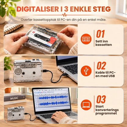 SpolTilbake | Spill av og digitaliser gamle kassetter