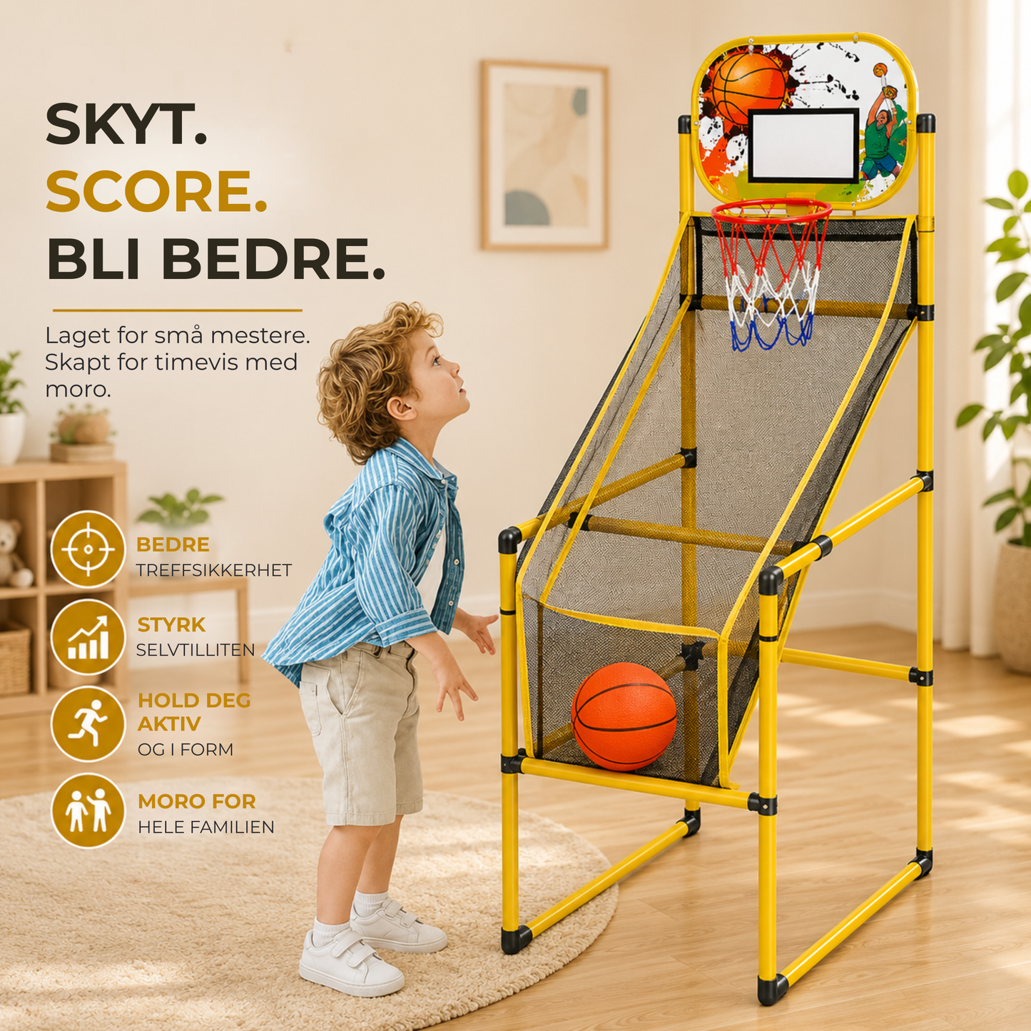 HoopBuddy™ | Basketballkurven som holder leken i gang