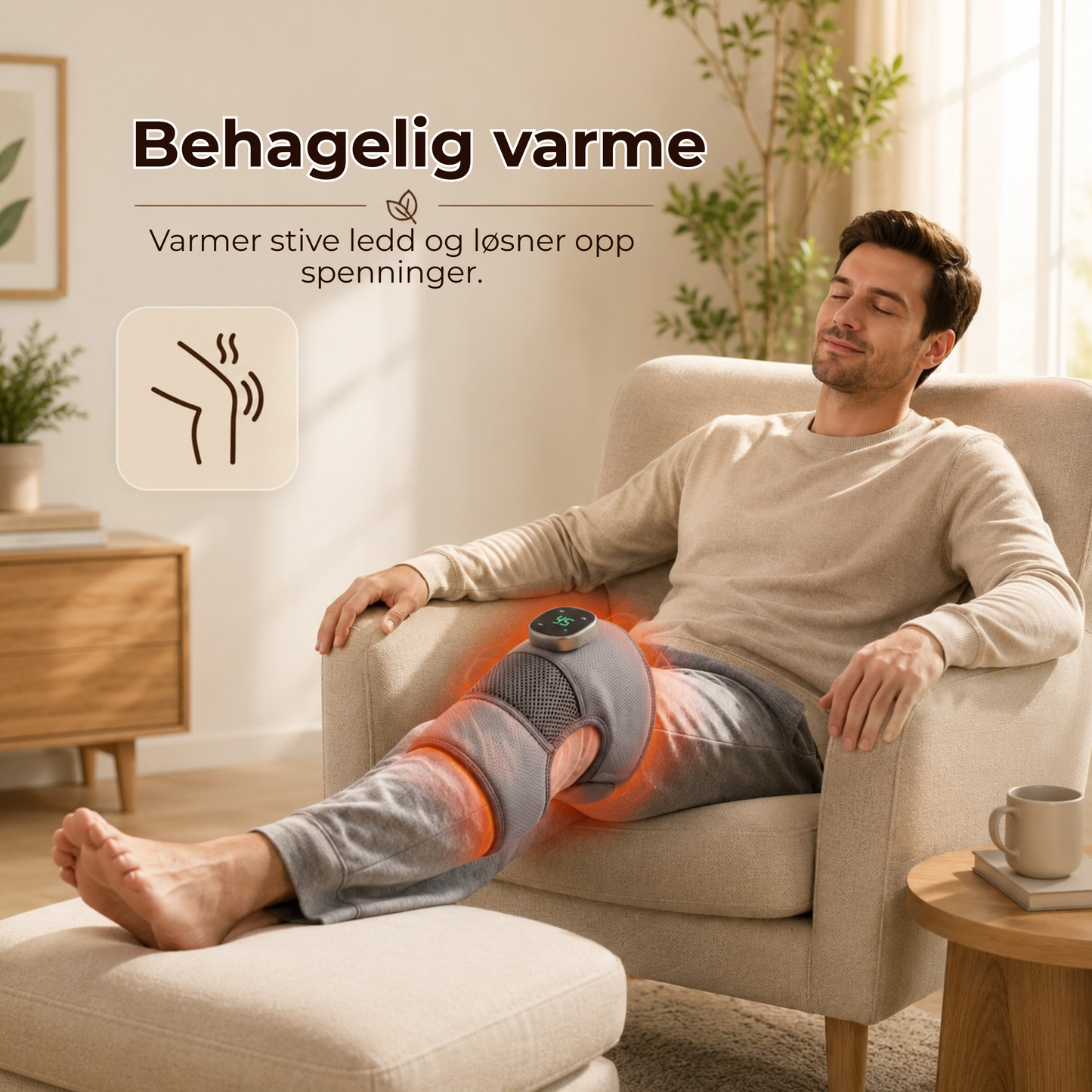 KneePulse™ | Lindrer stive og slitne knær hjemme