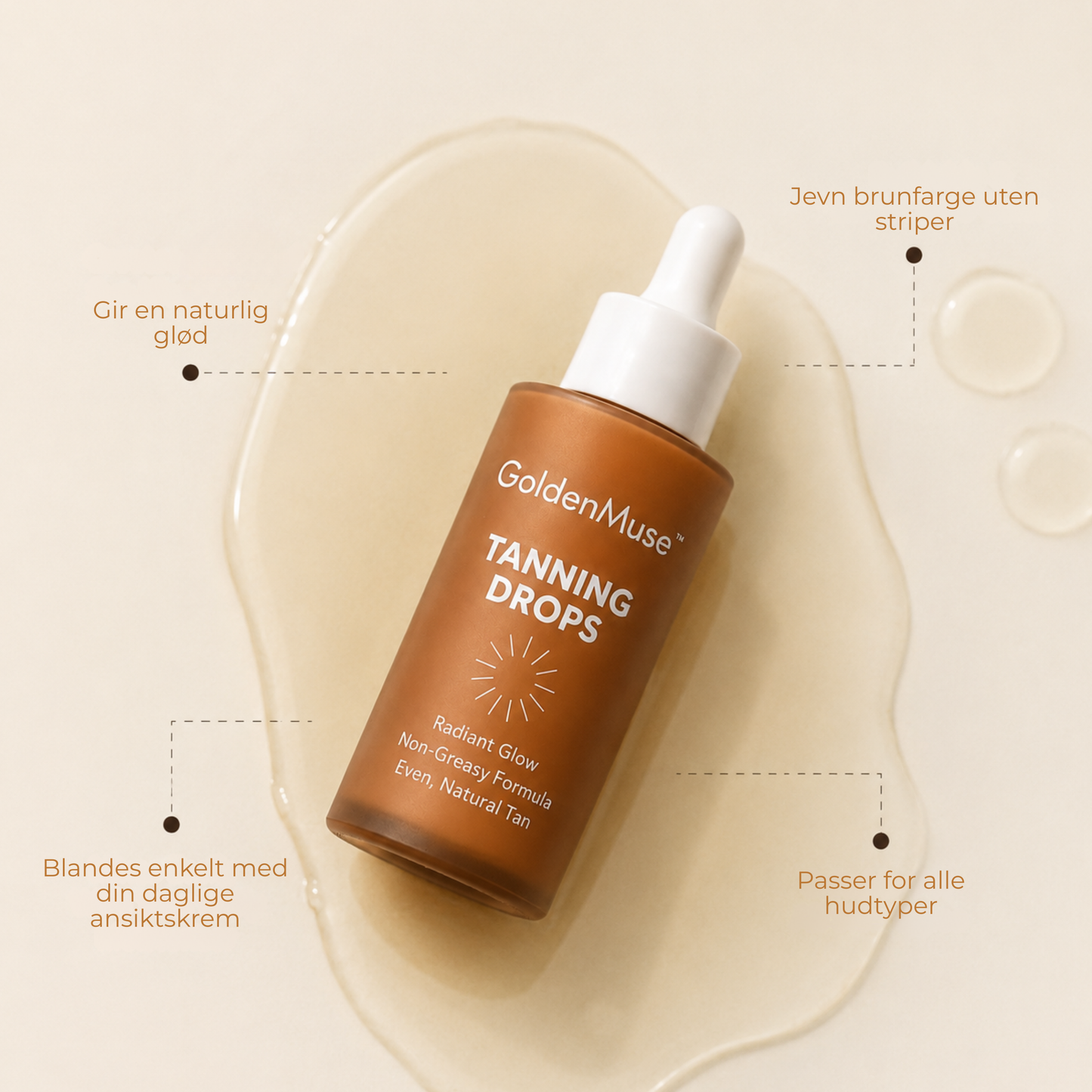 GoldenMuse™ | Få en naturlig solbrun glød på bare 3 dager!