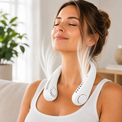 NeckBreeze™ | Bærbar, oppladbar nakkevifte for umiddelbar avkjøling