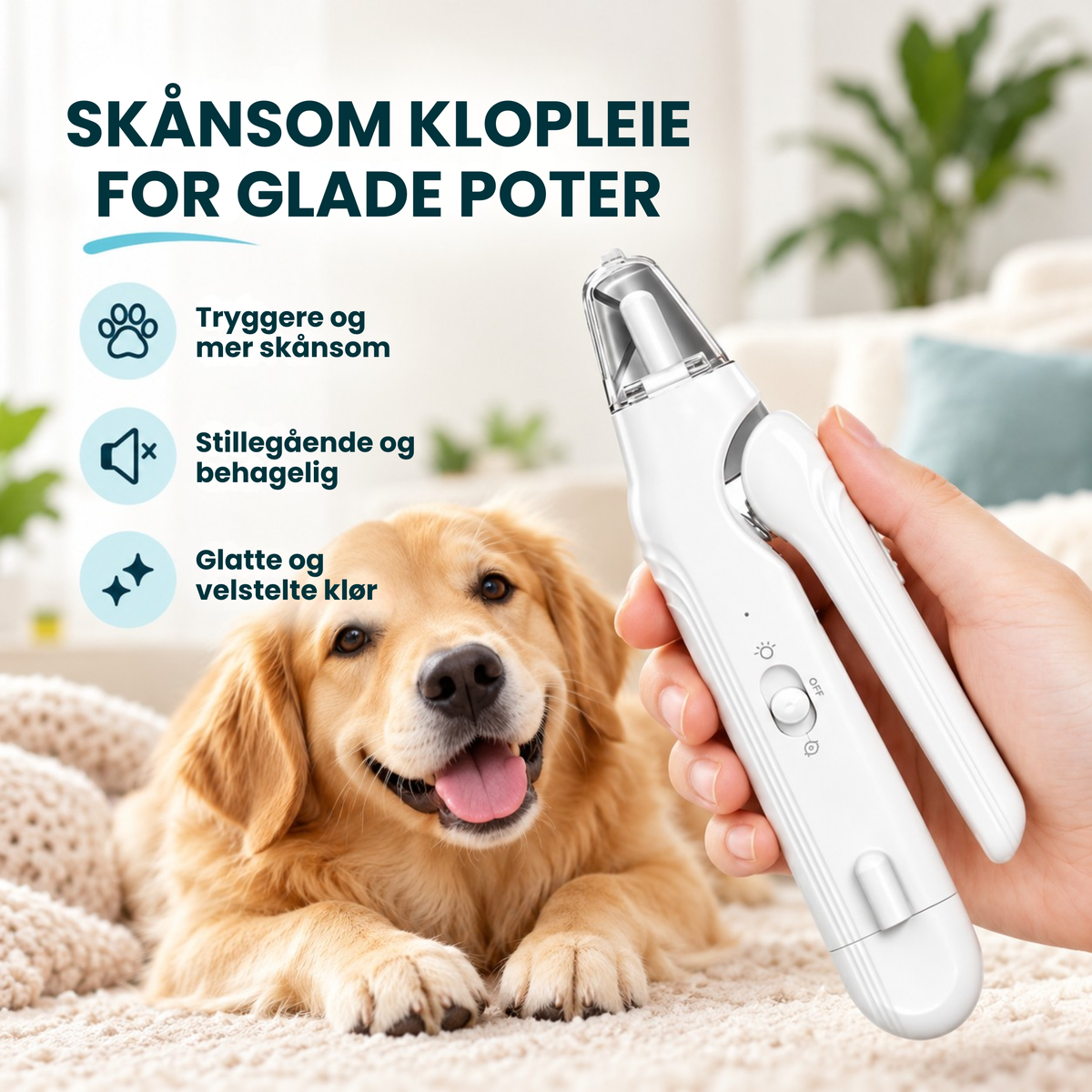KloHelt | LED-klotrimmer for tryggere kloklipp hjemme