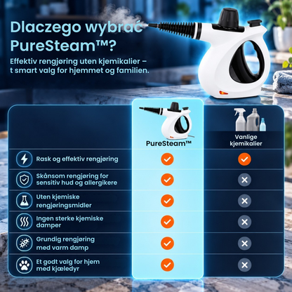 PureSteam™ | Kraftig damprengjøring uten unødvendig skrubbing