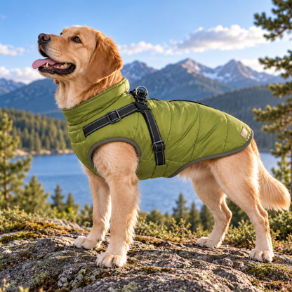 PawCoat™ | Vinterjakke med innebygd sele – Klar på sekunder