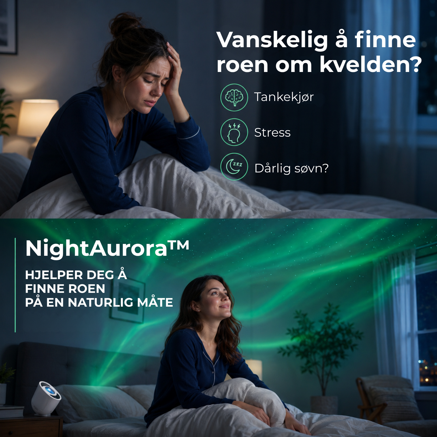 NightAurora™ | Mykt nordlys som gir roligere kvelder