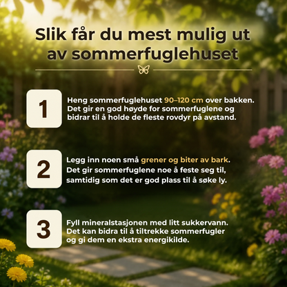 ButterflyHaven™ | Gi sommerfuglene et trygt sted å hvile