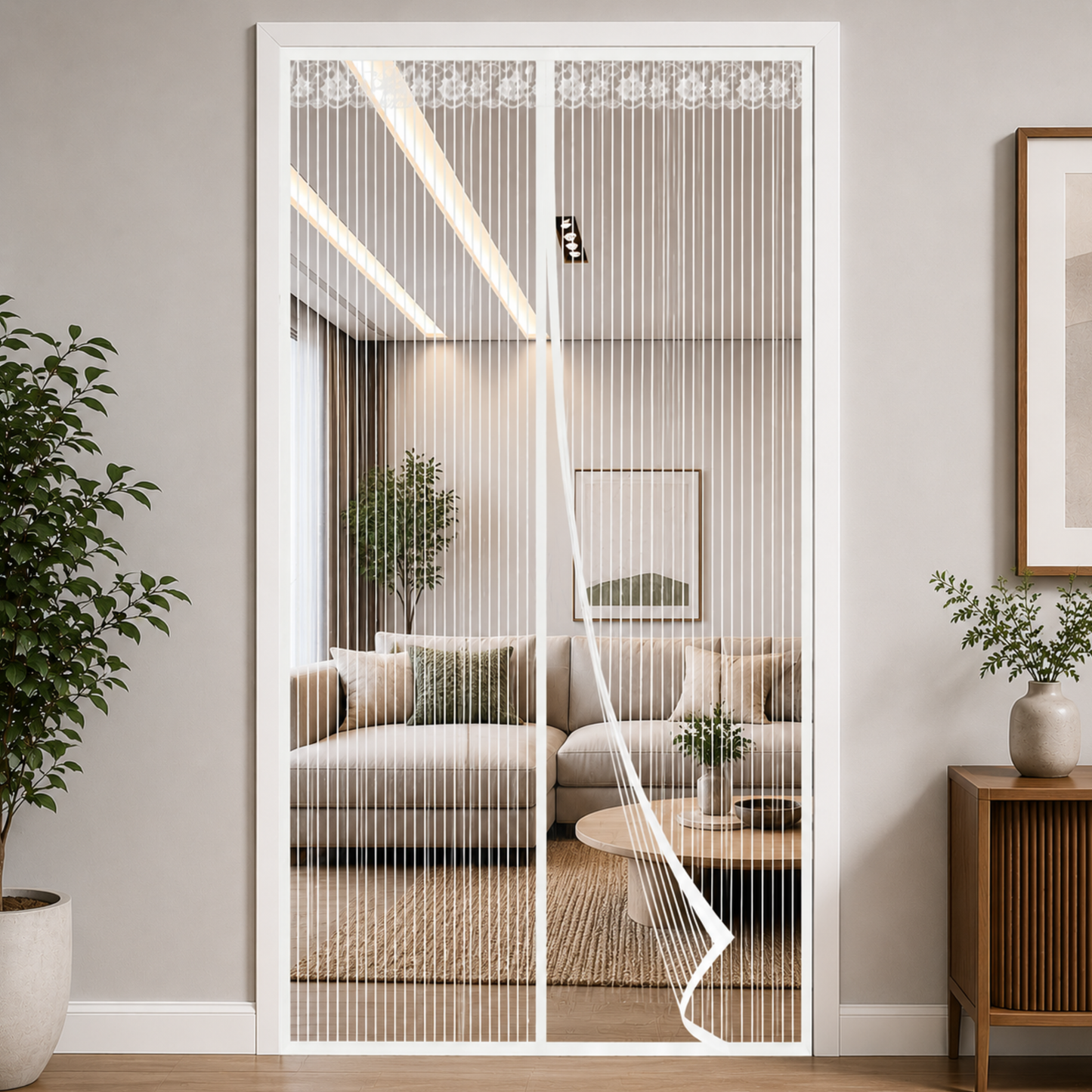 MagnetMesh™ | Sommergardin med magnetisk myggnett