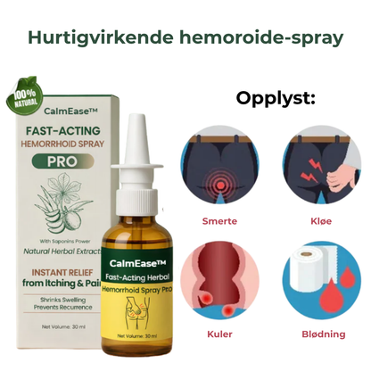 CalmEase™ | Hurtigvirkende, urtebasert spray mot hemoroider