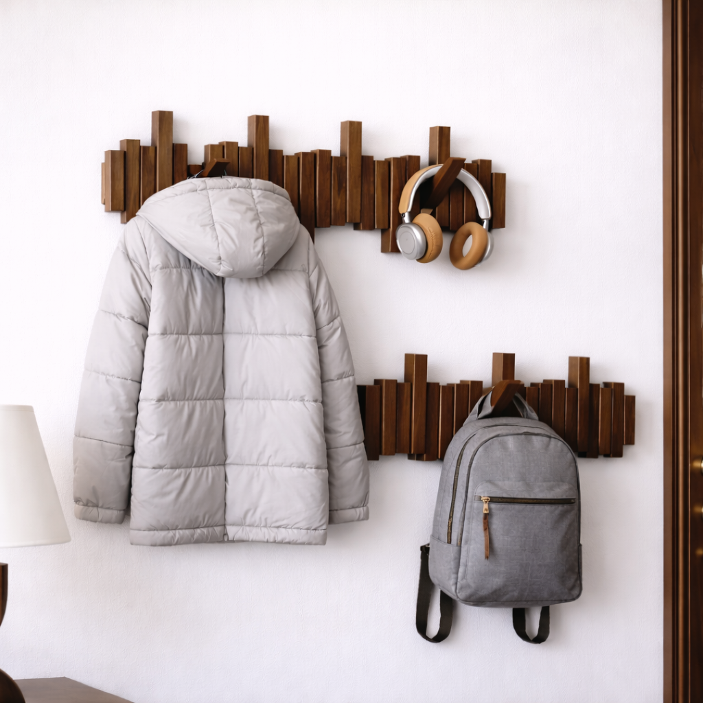 FoldKrok™ | Fällbar Veggkrok i Tre