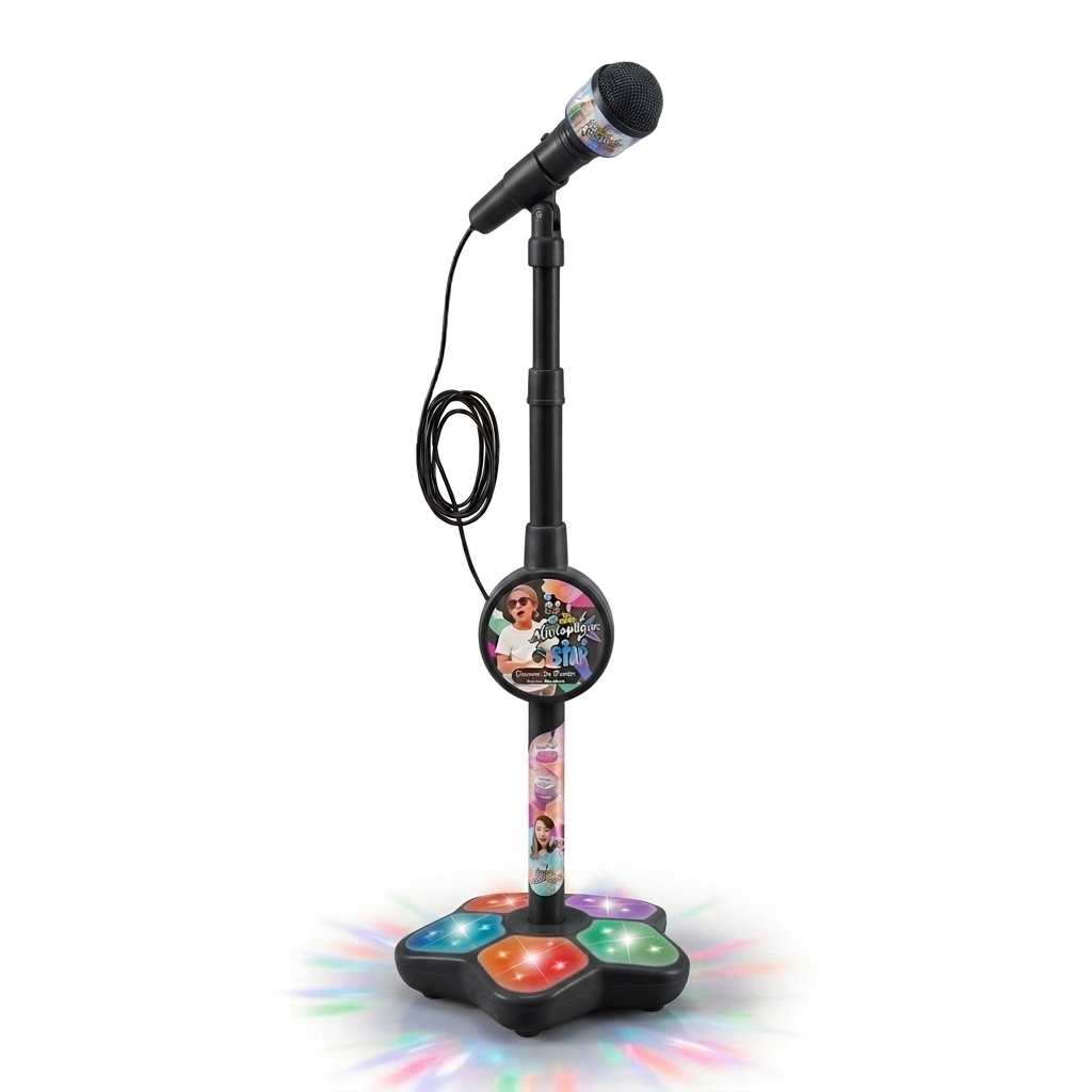 StarMic™ | Karaokesett for barn med mikrofon og stativ – musikalsk læringsleke