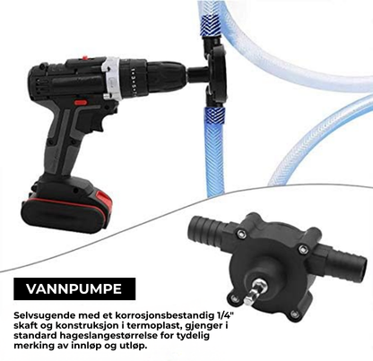 DrillPumpe™ | Flytt vann på minutter med drillen du allerede har hjemme