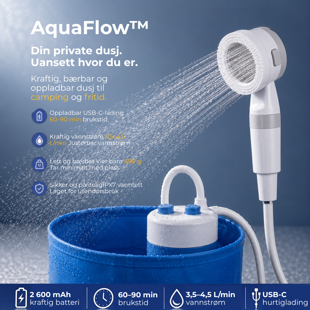 AquaFlow™ | Komplett sett med slange og munnstykker
