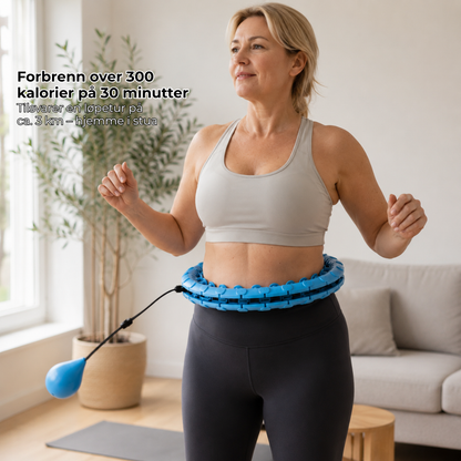 MidjeBane™ | Justerbar Smart Hulahopring for Hjemmetrening