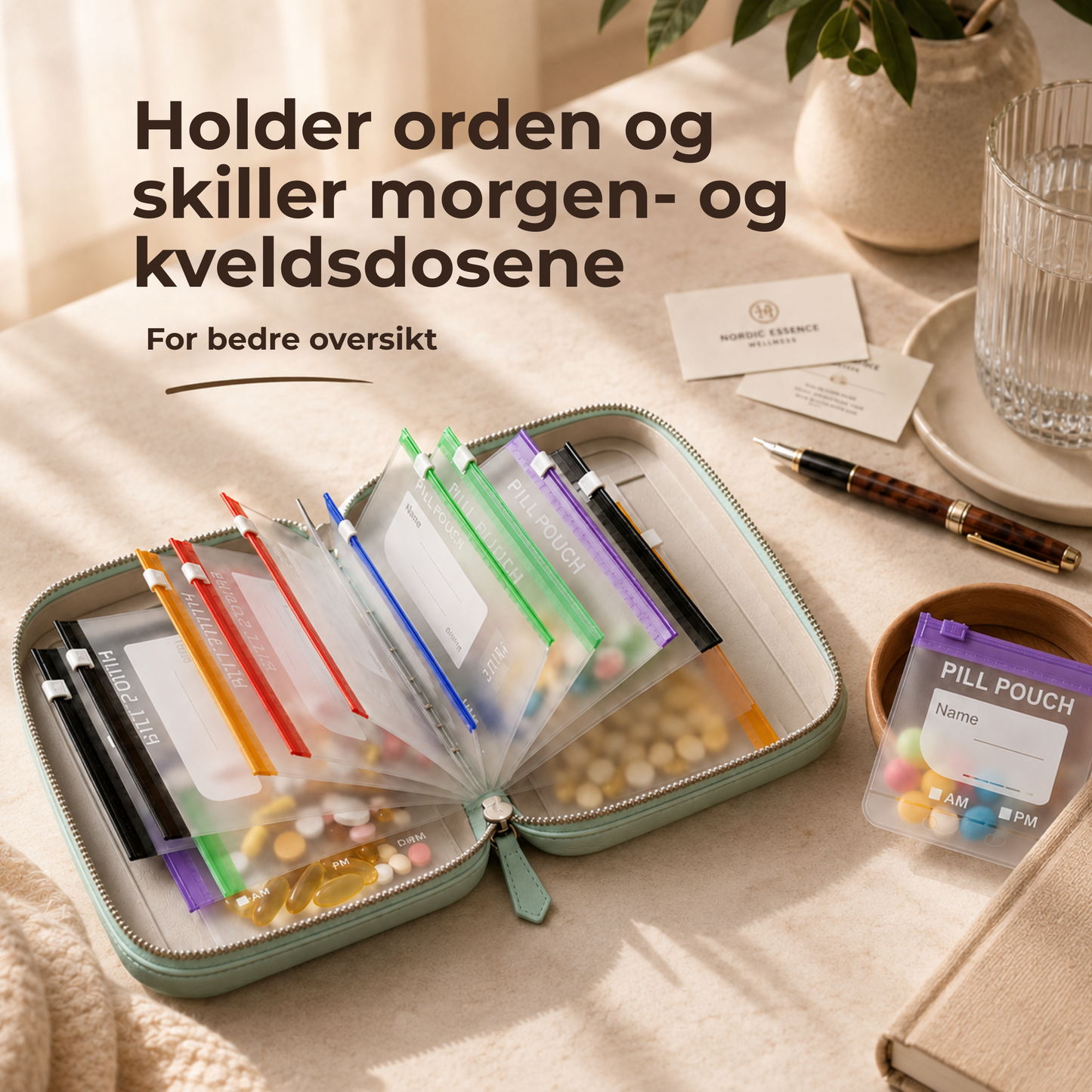 MedisinMappe™ | Diskré og ryddig oppbevaring for medisiner på farten