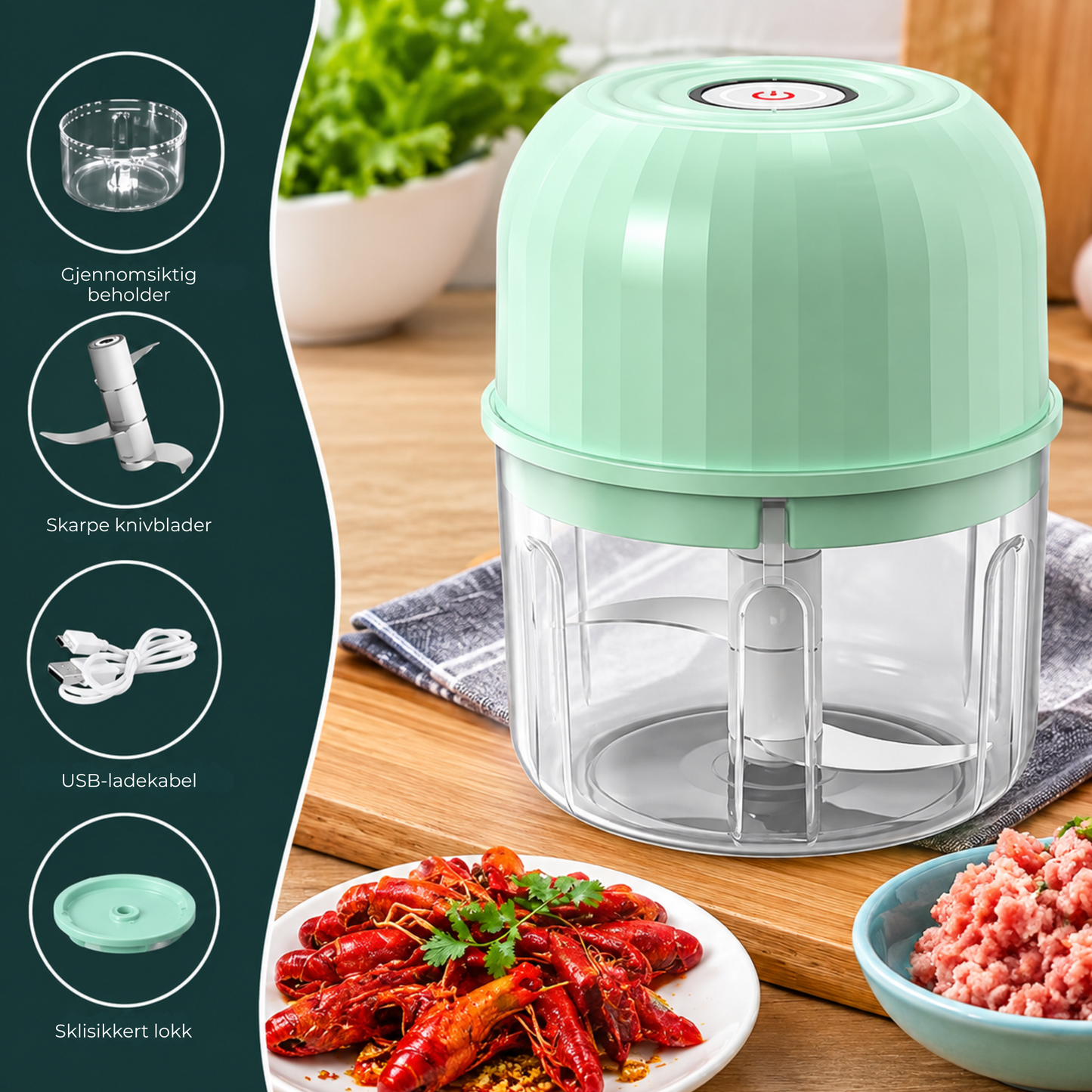 QuickChop™ | Hakk på sekunder – uten knivarbeidet