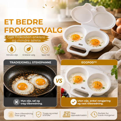 EggPod™ | Raske egg uten stekepanne