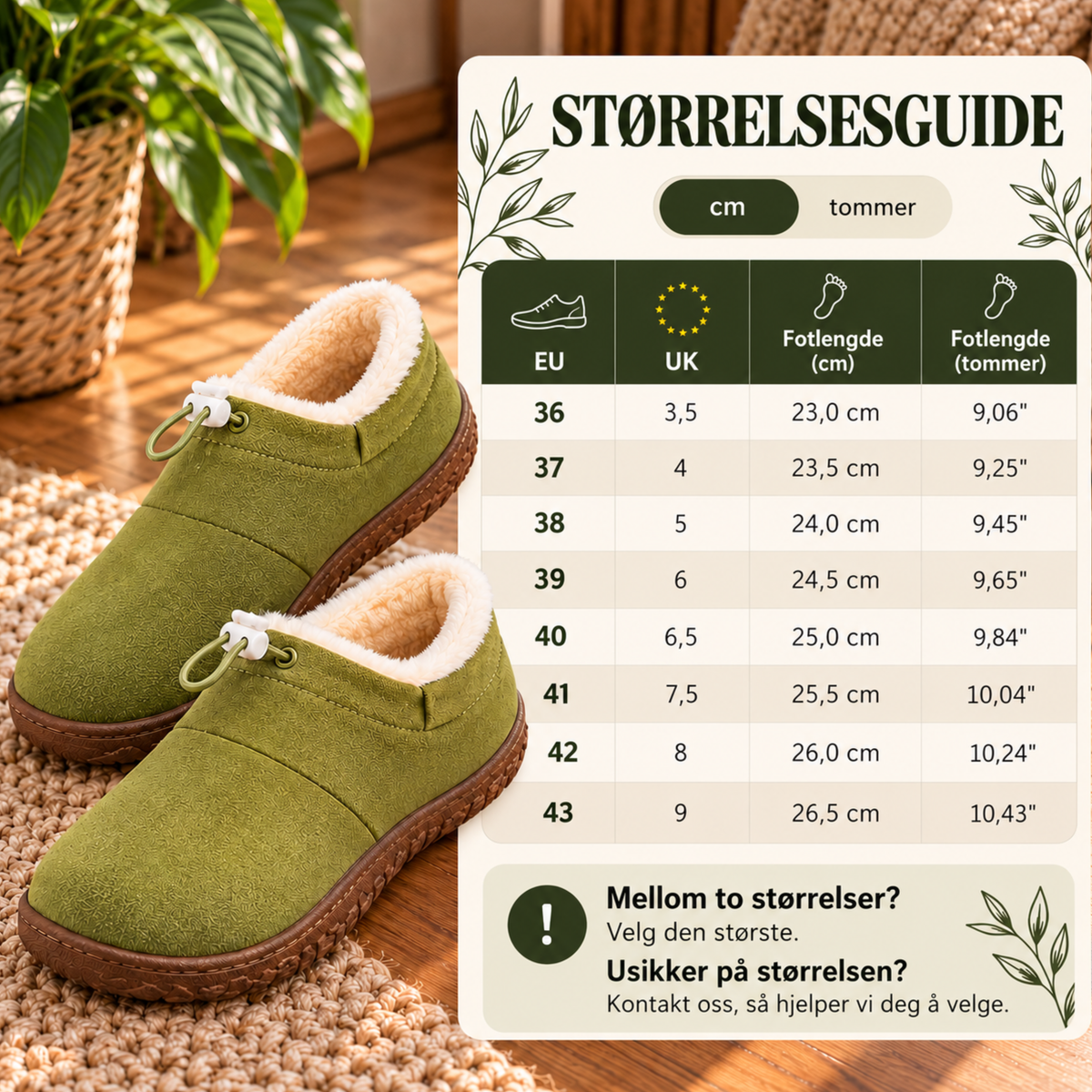 Størrelsesguide