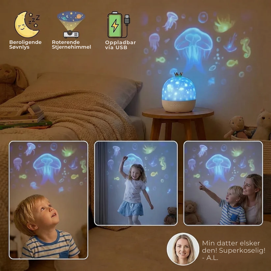 LunaSky™ Stjernehimmel Projektor | Roterende LED-lampe