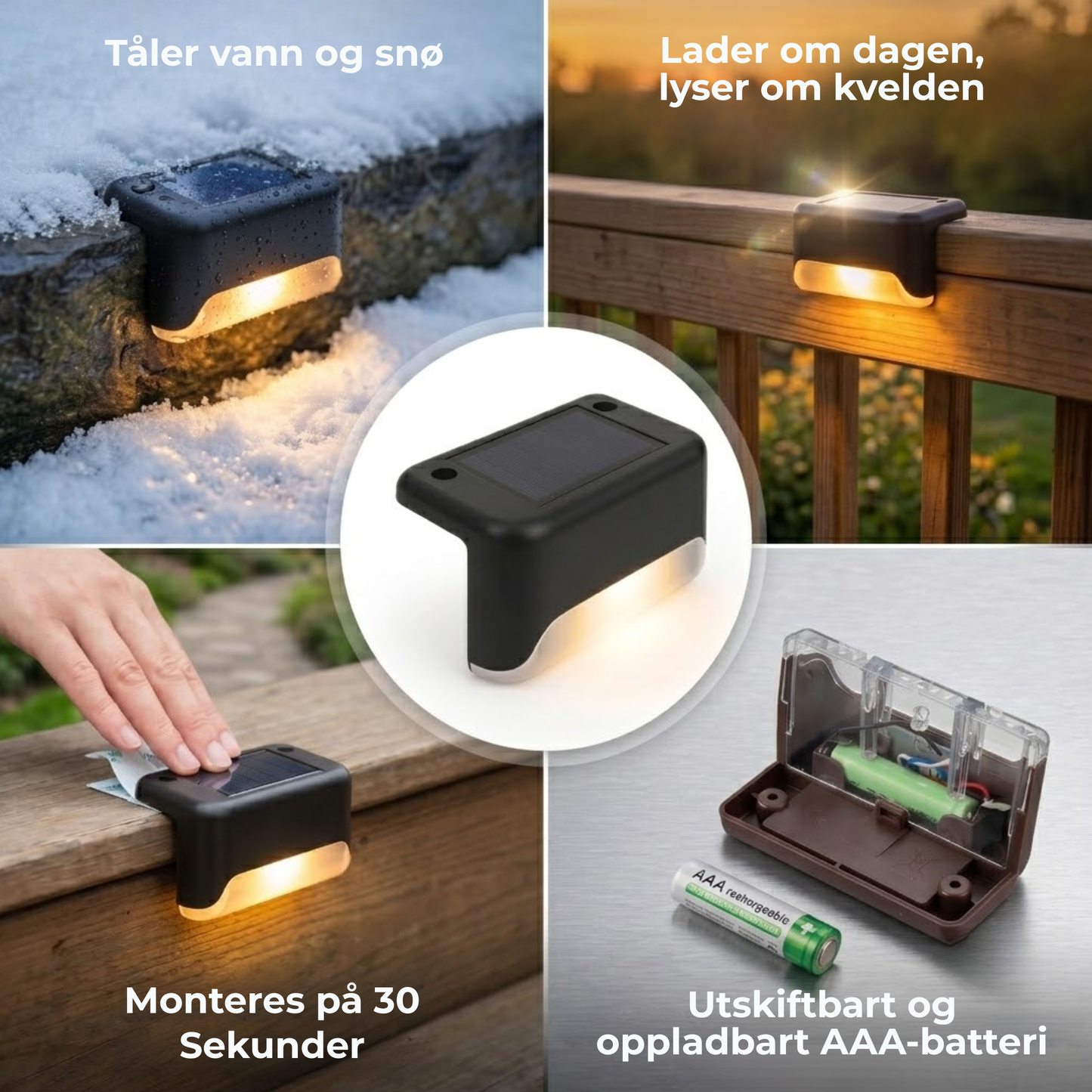 SolarMark™ | Solcelledrevet Trappelys