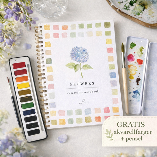 Akvarella™ | Ferdige motiver på ekte akvarellpapir – mal med én gang