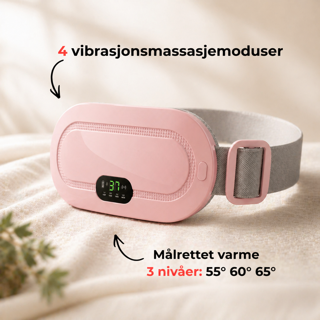 MensRo™ | Varmende og masserende menstruasjonsbelte