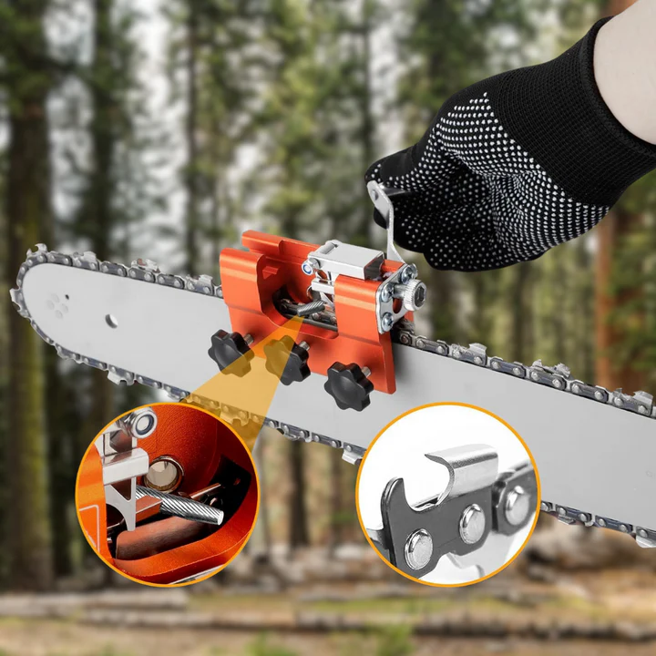 KjedeKraft™ | Rask, presis og enkel motorsågssliping hjemme