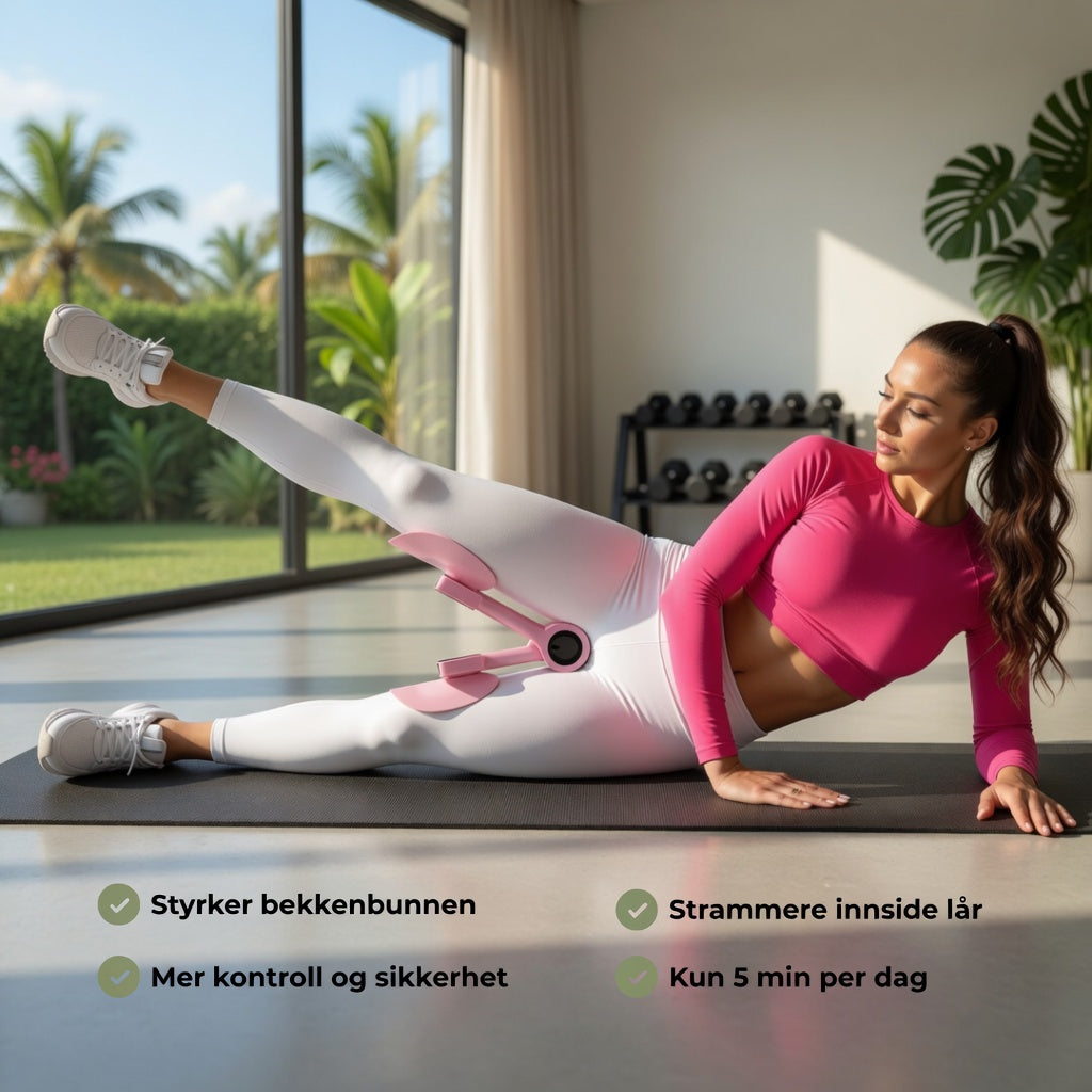 CoreKontroll™ – Enkel hjemmetrening for lår, bekken og kjerne på bare 10 minutter om dagen