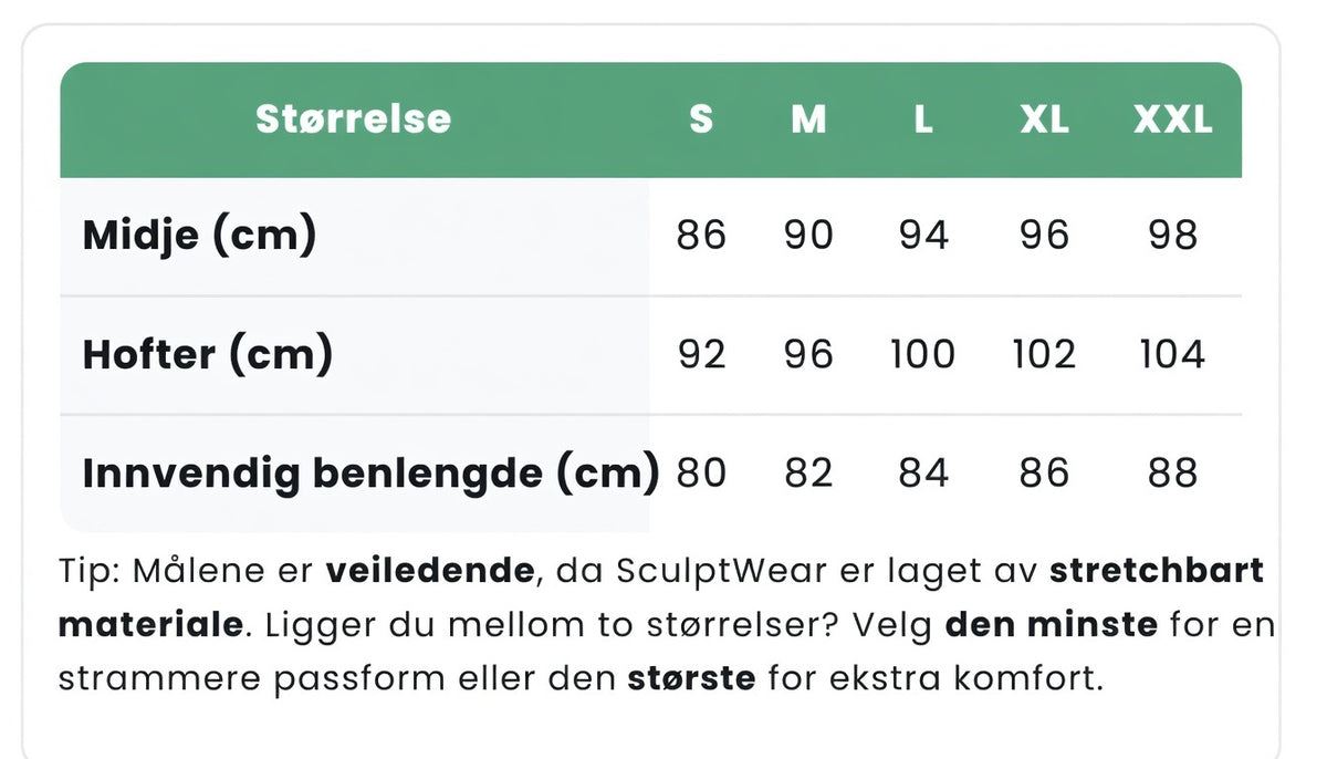 Størrelsesguide