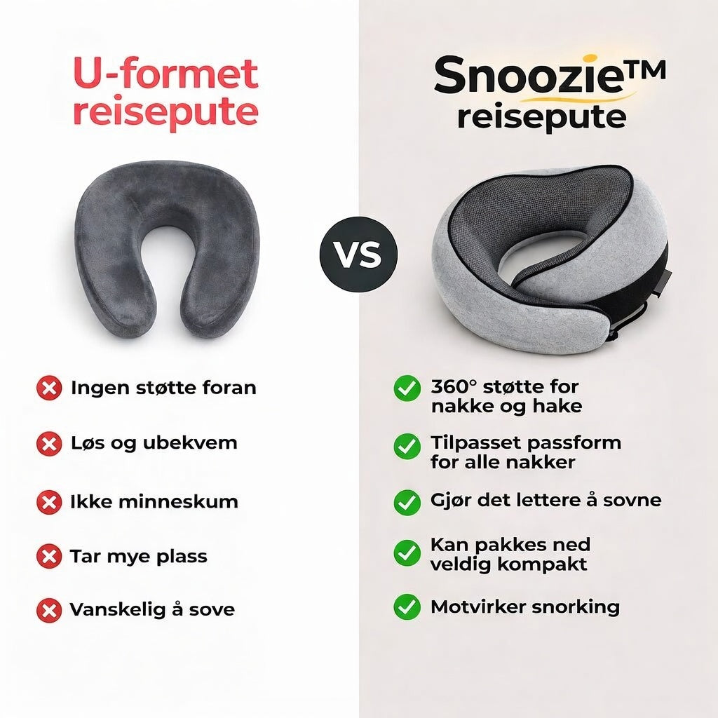 Snoozie™ | Reiseputen som redder flyturen