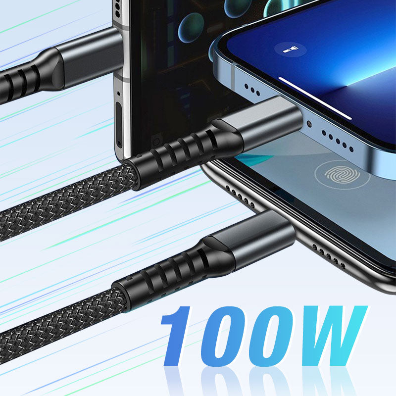 UltraLys 3-i-1 SuperHurtig Ladekabel | Si farvel til tomme batterier ✅