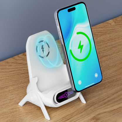 Premium Trådløs Hurtiglader med Mobilholder