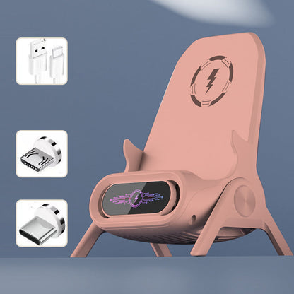 Premium Trådløs Hurtiglader med Mobilholder