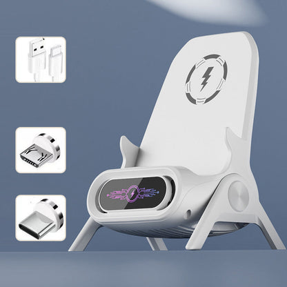 Premium Trådløs Hurtiglader med Mobilholder